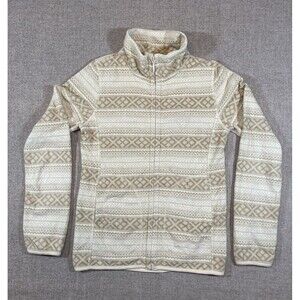 UNIQLO Full Zip Fleece Jacket Women’s Size M Medium Tan Brown Beige Casual Warm